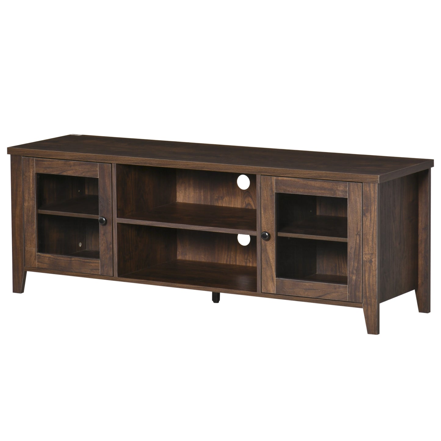 HOMCOM Modern Wood TV Console Stand for 60-inch TVs with Storage