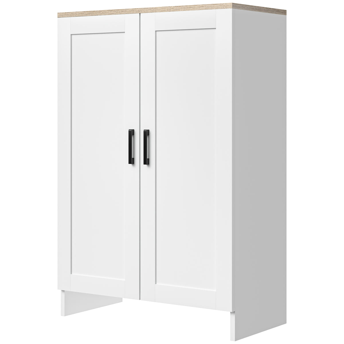 Modern Storage Cabinet with Doors and Adjustable Shelf – 24"W x 35"H