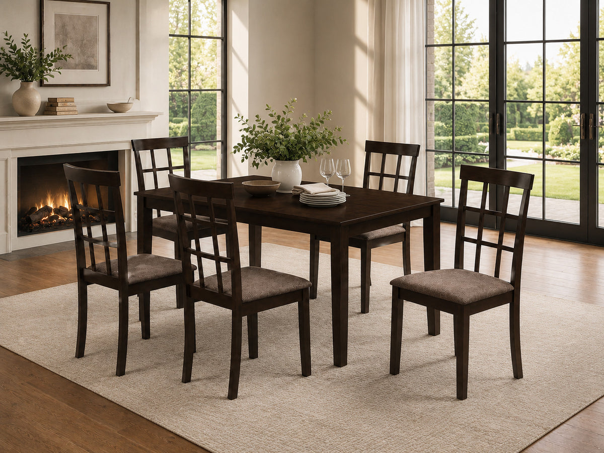 Espresso 55" Dining Set