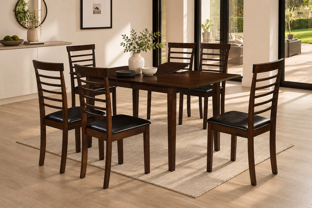 Espresso Butterfly-Leaf Extension Dining Set