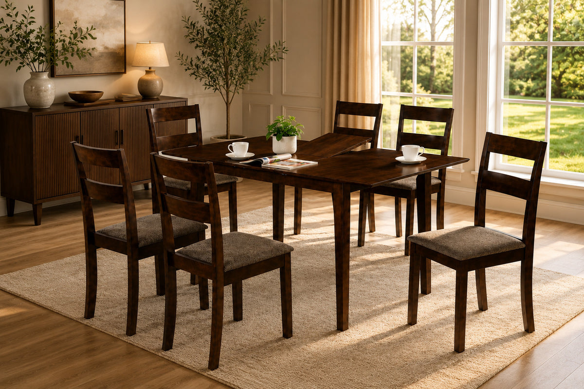 Espresso Butterfly-Leaf Extension Dining Set