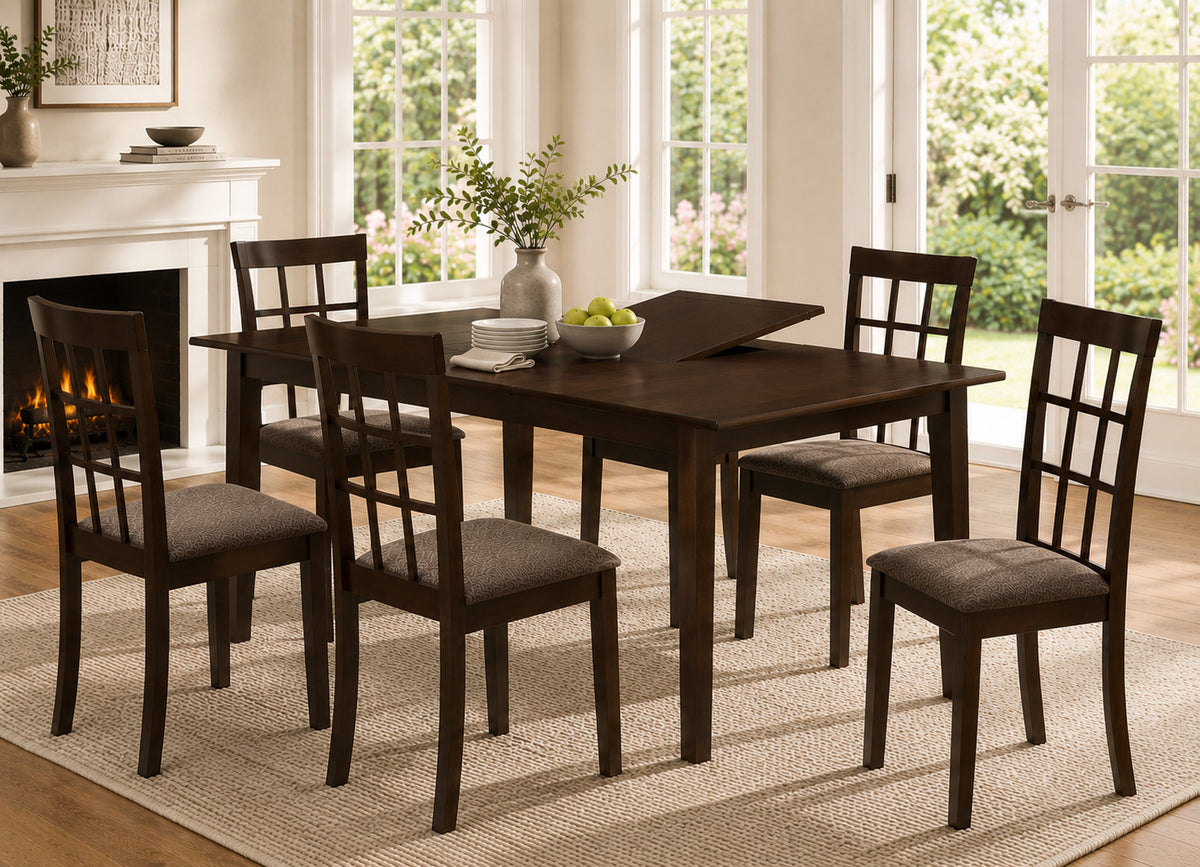 Espresso Butterfly-Leaf Extension Dining Set