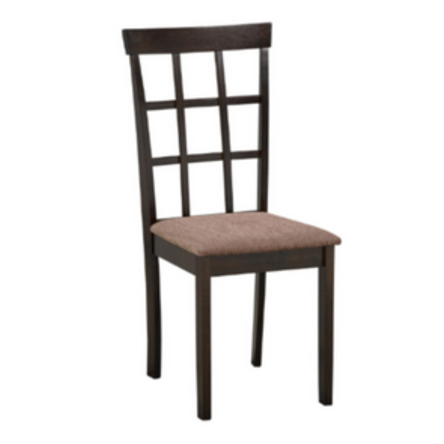 Espresso Dining Chair with Cushion Seat – Set of 2