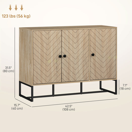 Buffet Cabinet with Adjustable Shelves – 43"W x 32"H