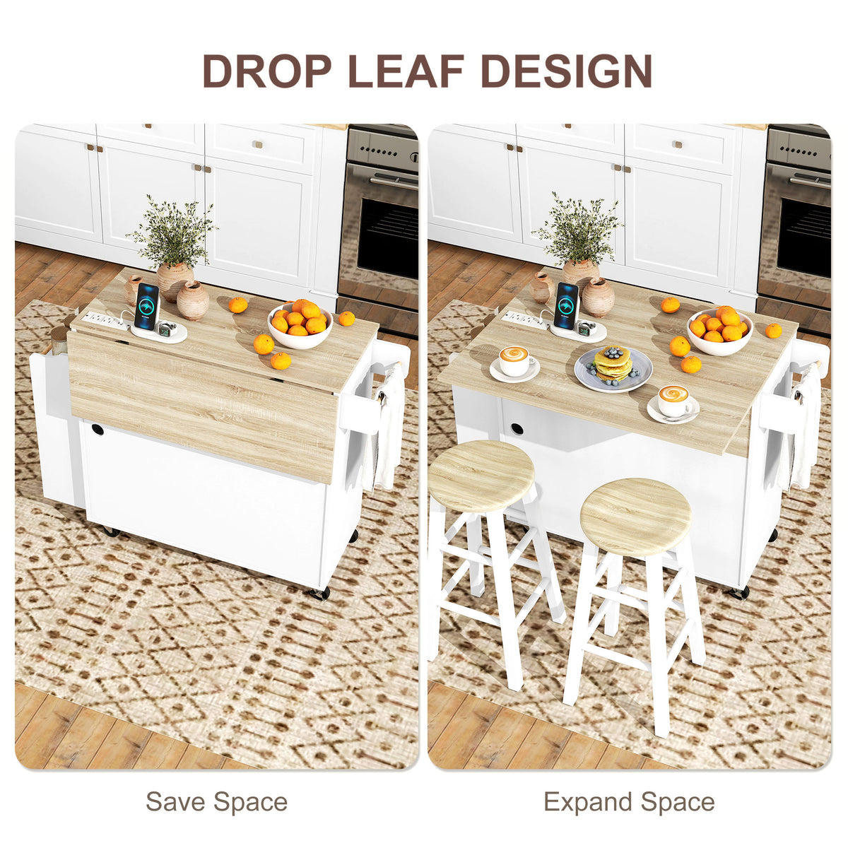 Kitchen Island with Storage – 48"W x 35"H