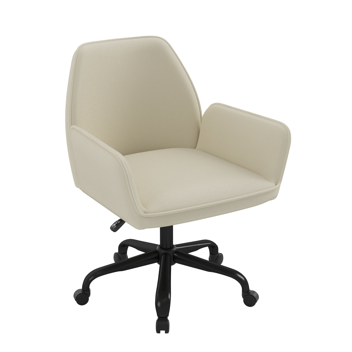 Mareo Ergonomic Beige Fabric Office Chair with Adjustable Height and Swivel