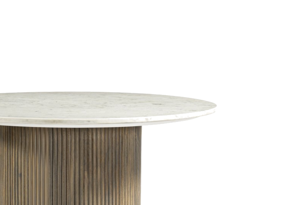 Marble Dining Table – Grey Wash (Style 2)