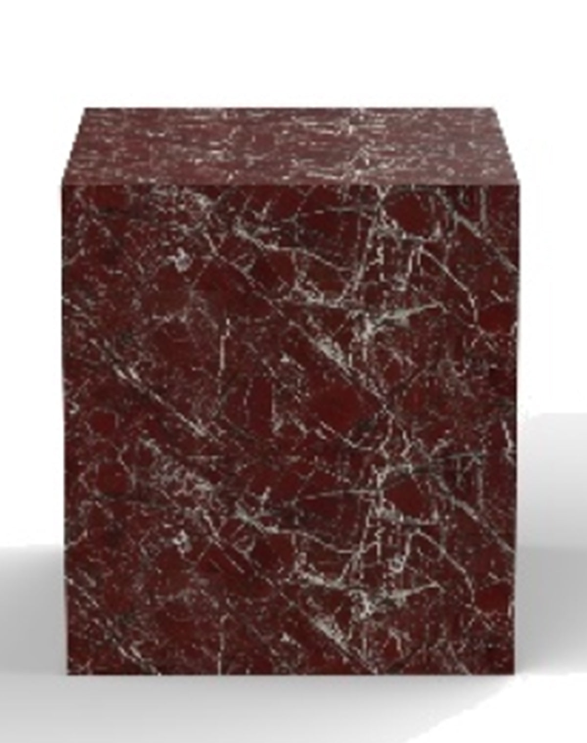 Marble Side Table – Burgundy