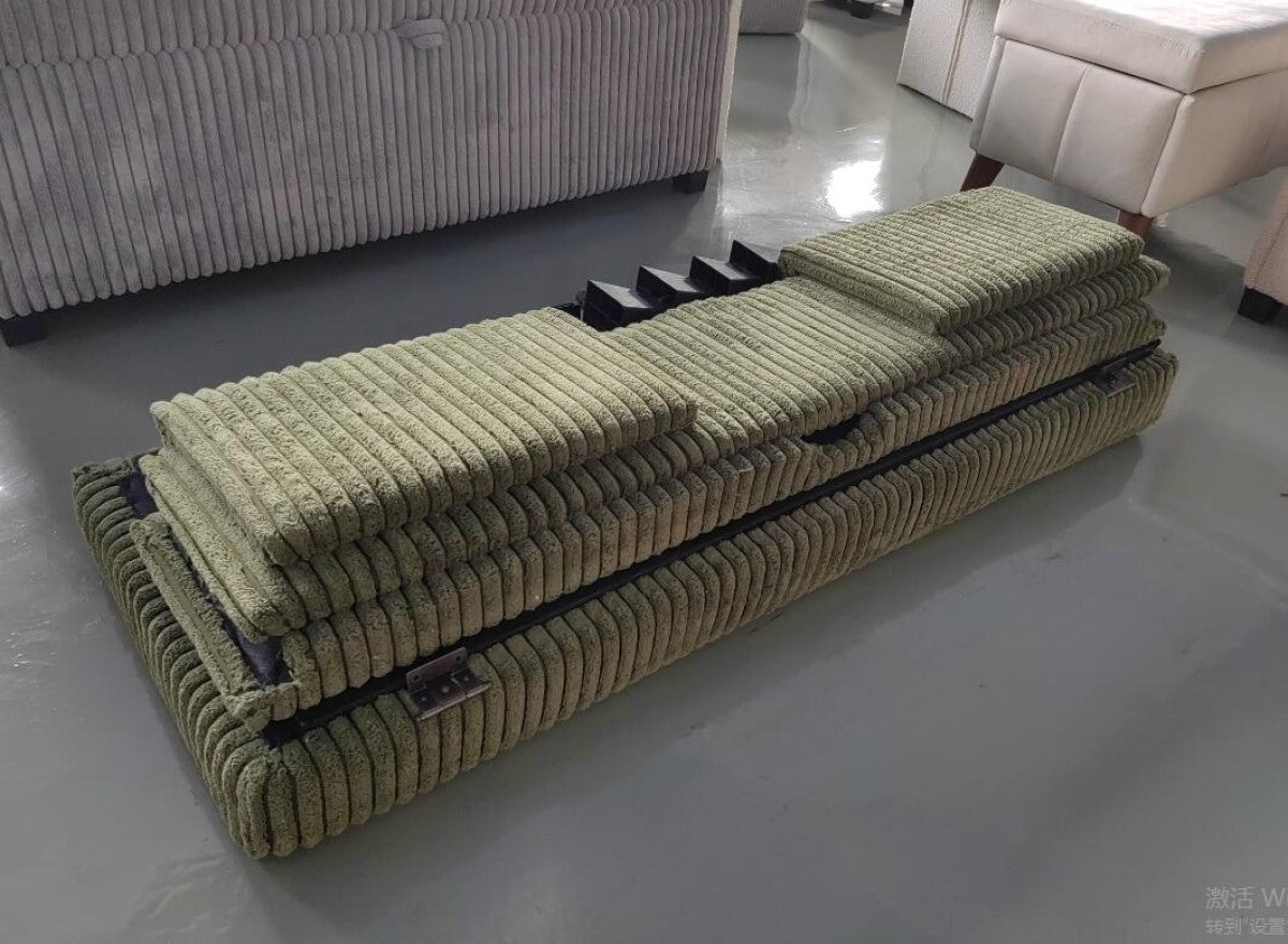 Channel-Tufted Storage Ottoman