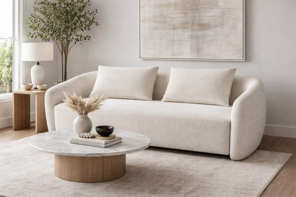 Curved Sofa – Beige (Style 2)