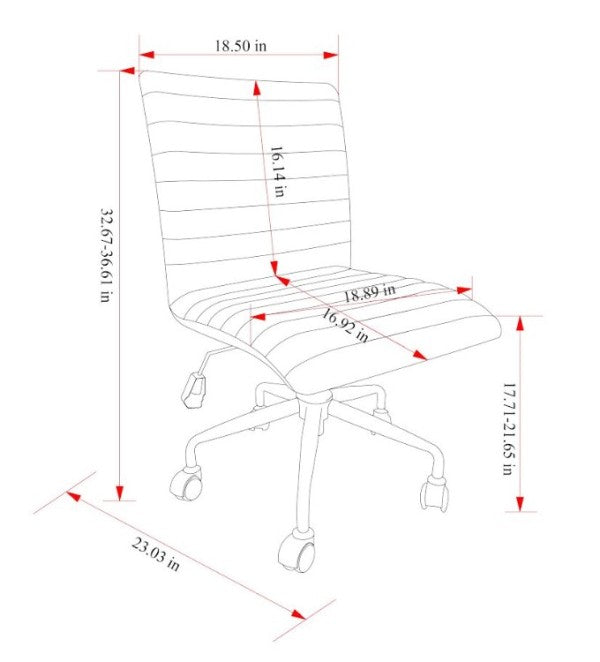 Otto Ergonomic Beige Fabric Office Chair with Adjustable Height and Smooth Swivel