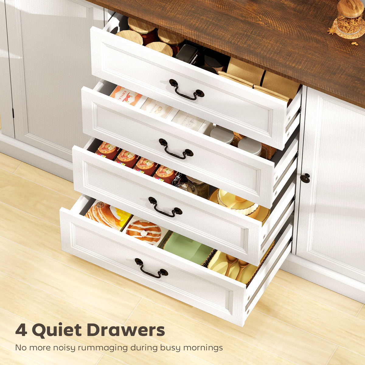 Farmhouse Sideboard with Charging Station – 58"W x 34"H