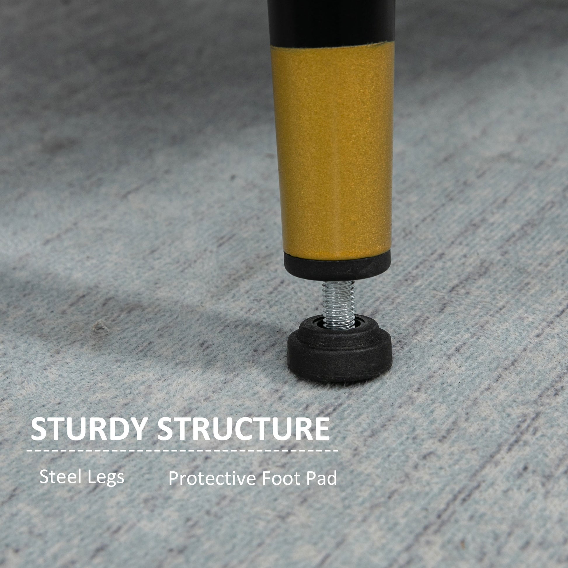 HOMCOM Grey Upholstered Accent Chair, Button Tufted Fabric Armchair, Steel Legs