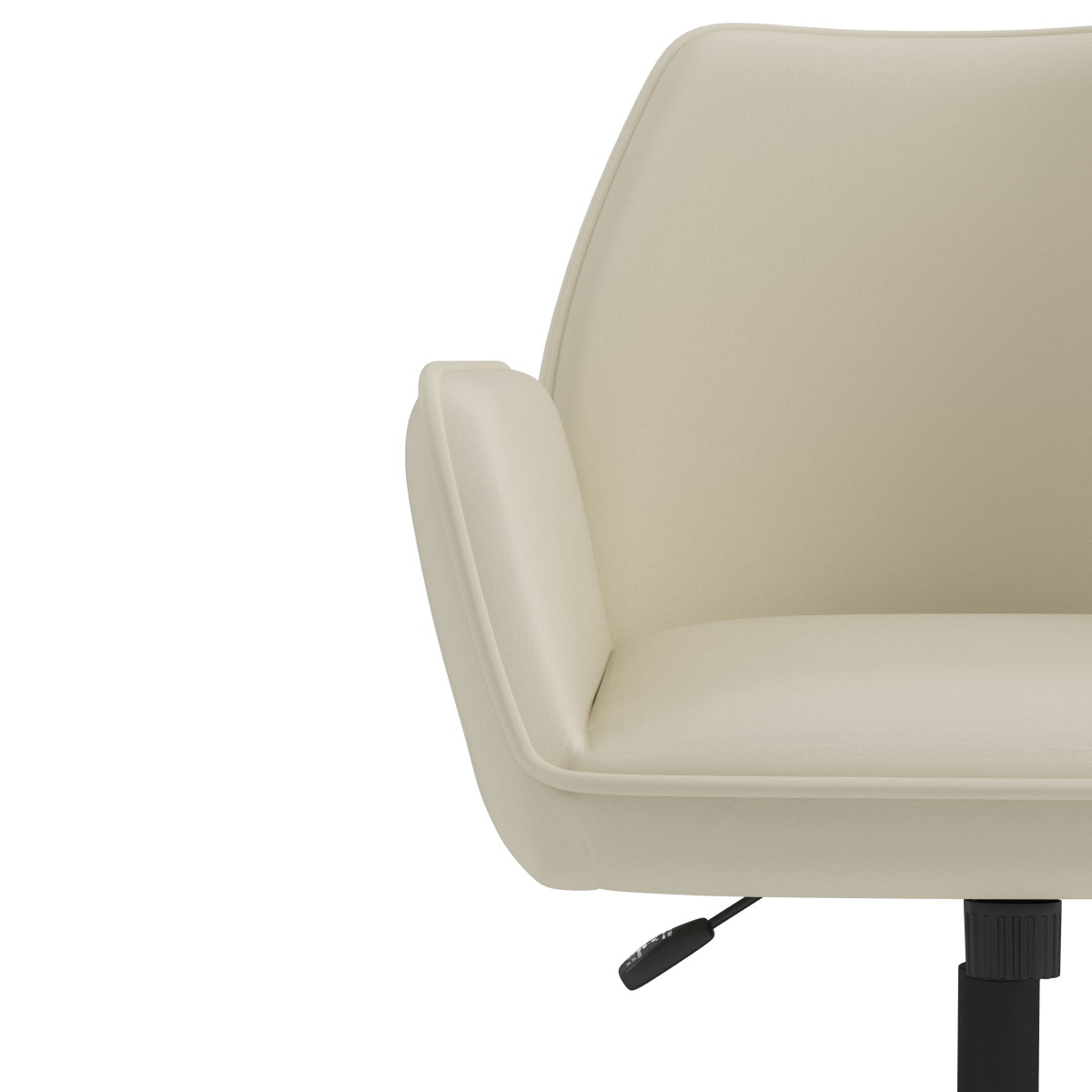 Mareo Ergonomic Beige Fabric Office Chair with Adjustable Height and Swivel