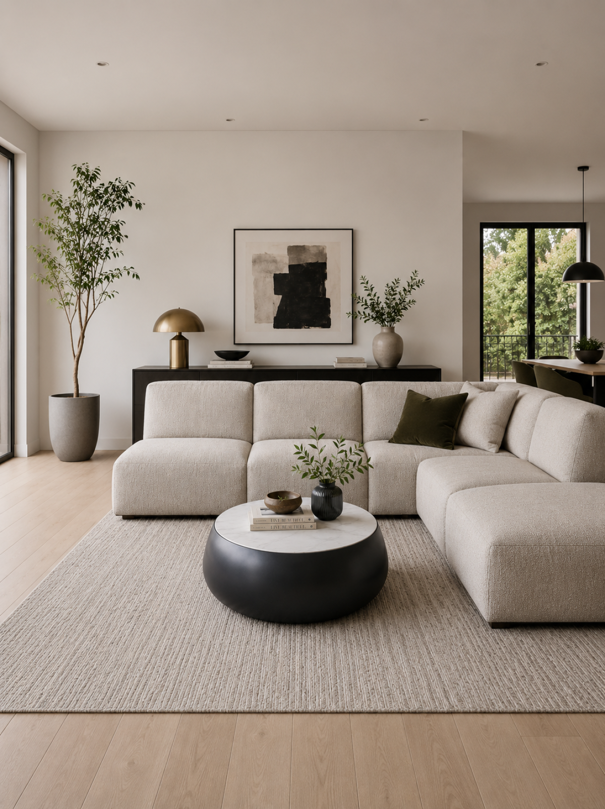 Marble Coffee Table – Black