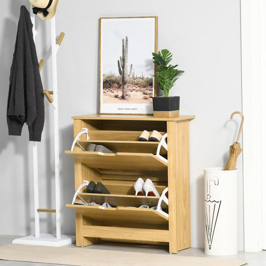 Shoe Storage Cabinet with 2 Flip Drawers – 28"W x 31"H