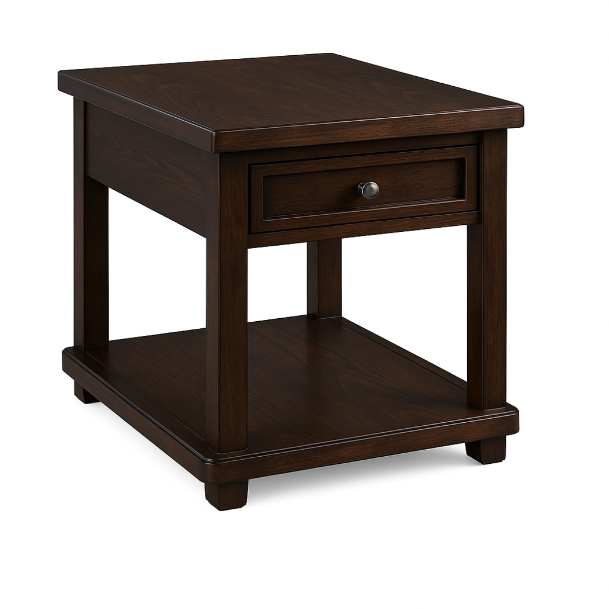 Solid Wood End Table – Espresso