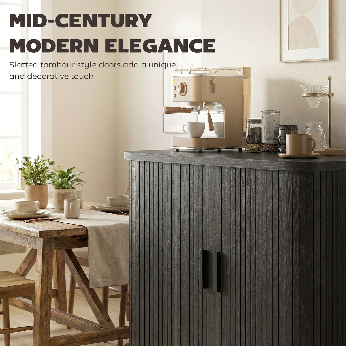 Sideboard Buffet Cabinet with Storage – 35"W x 30"H