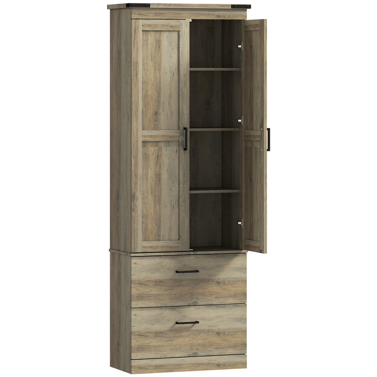 Kitchen Pantry Cabinet with Doors – 24"W x 67"H