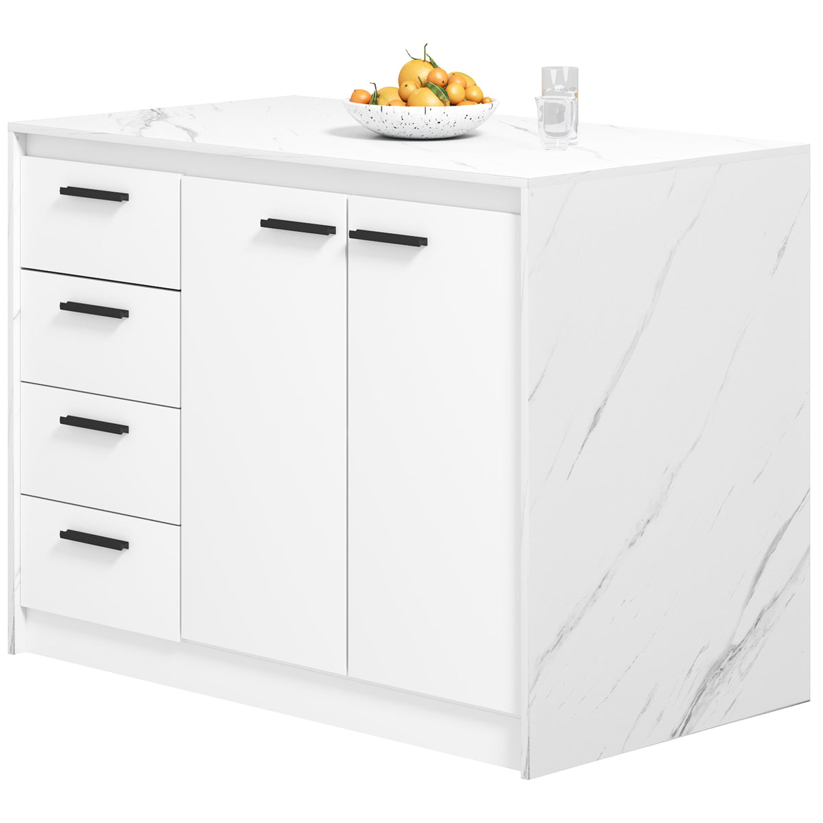 Kitchen Island with Storage Cabinet – 46"W x 36"H