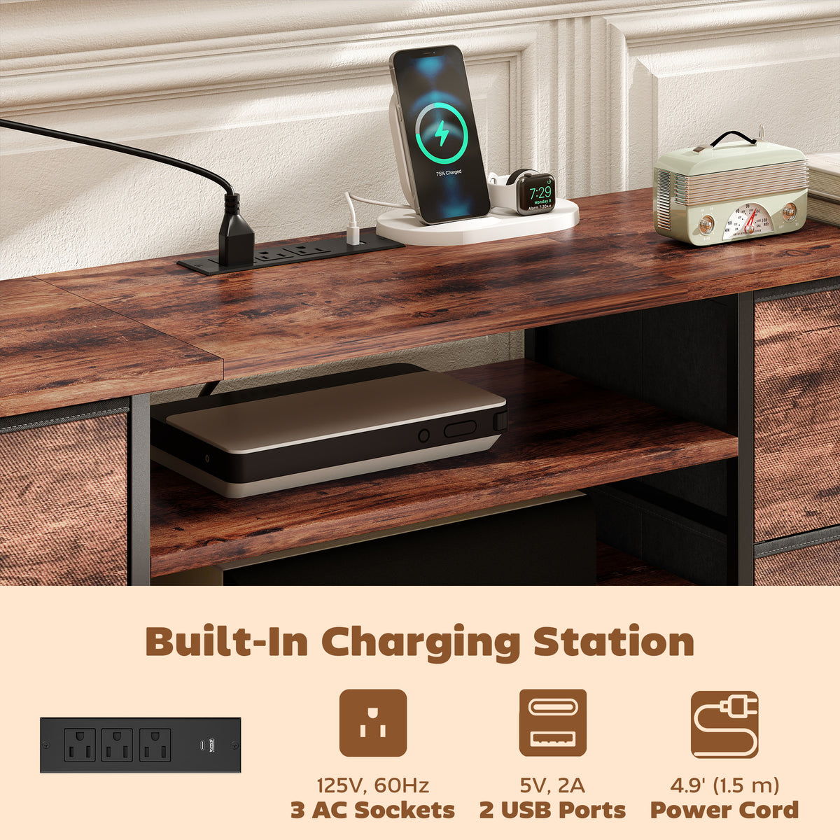 TV Stand for TVs up to 70 Inch – 63" Wide