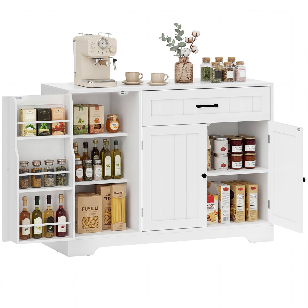 Modern Kitchen Storage Cabinet with Drawer – 43"W x 31"H