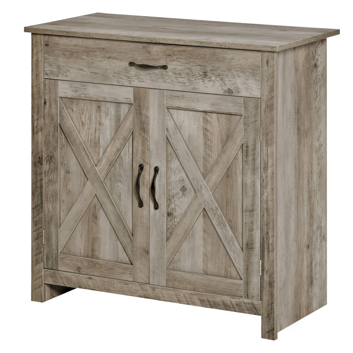 Farmhouse Sideboard Buffet Cabinet with Barn Doors – 32"W x 32"H