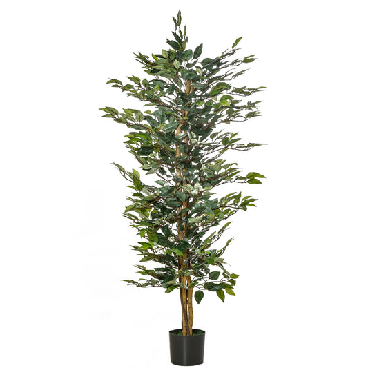 HOMCOM 5FT Artificial Ficus Tree