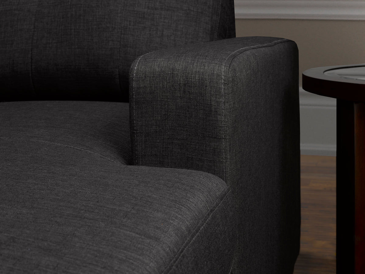 Button-Tufted Sleeper Sofa Bed – Grey