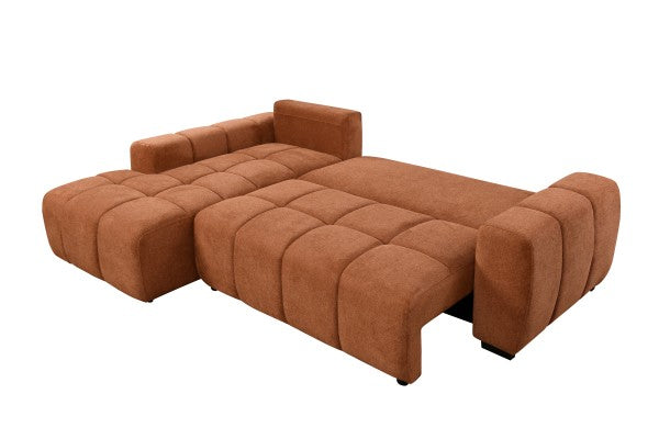 LHF Luxury Multifunctional Sectional Sleeper in Burnt Orange