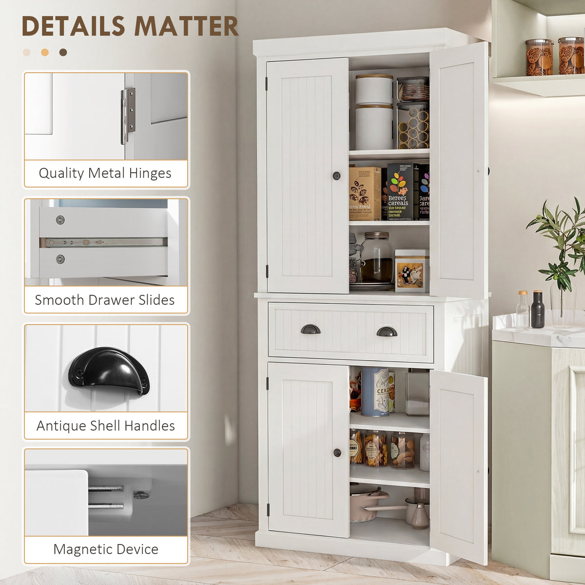 Kitchen Pantry with Drawer – 30"W x 72"H