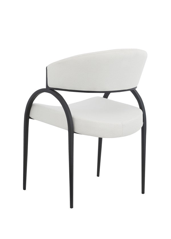 Brassex Dining Chair Set Of 2 Cream/Black
