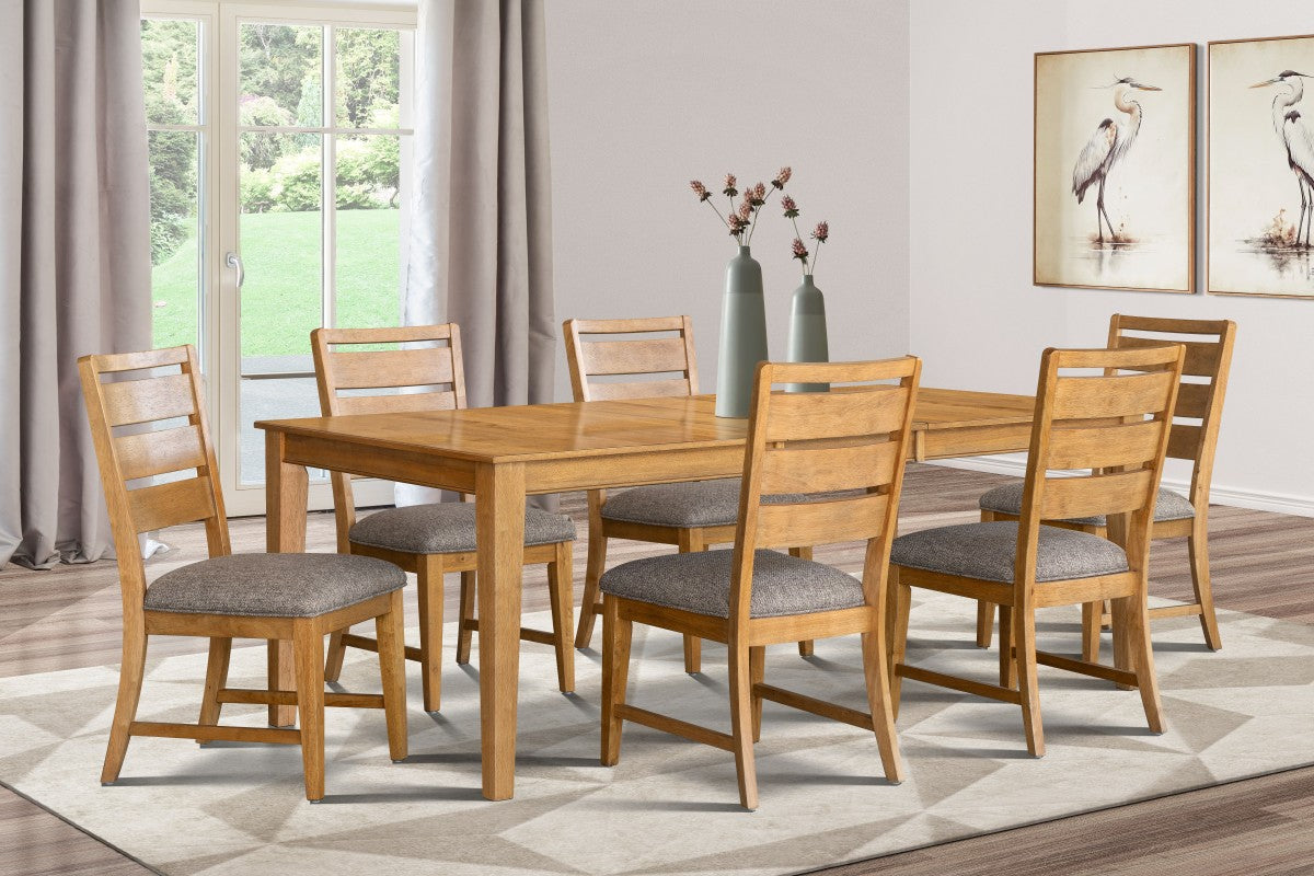 Extendable 7-Piece Dining Set – Oak