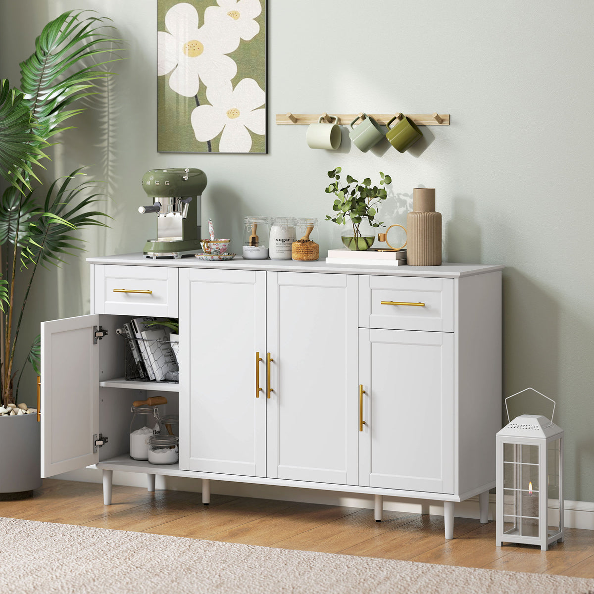 Buffet Cabinet with Soft-Close Doors – 55"W x 34"H