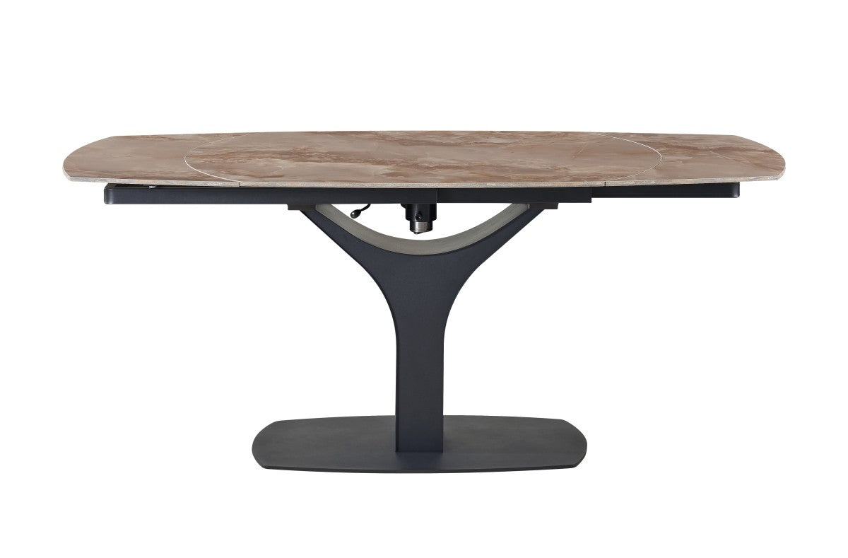 Sintered Stone Extendable Dining Table – Agate Brown