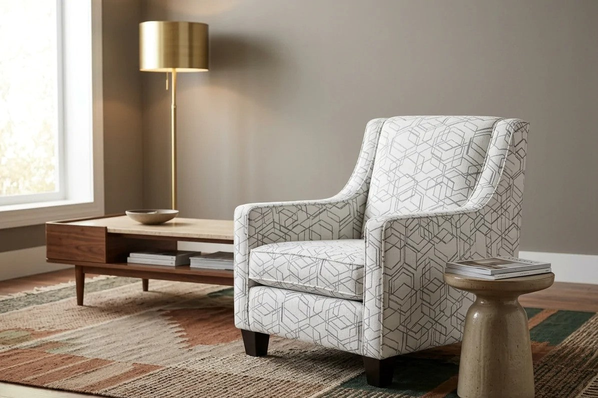 1000 Custom Accent Chair in a living room