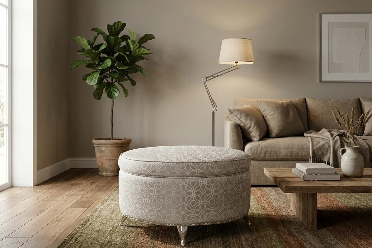Daystar Custom Storage Ottoman in a living room