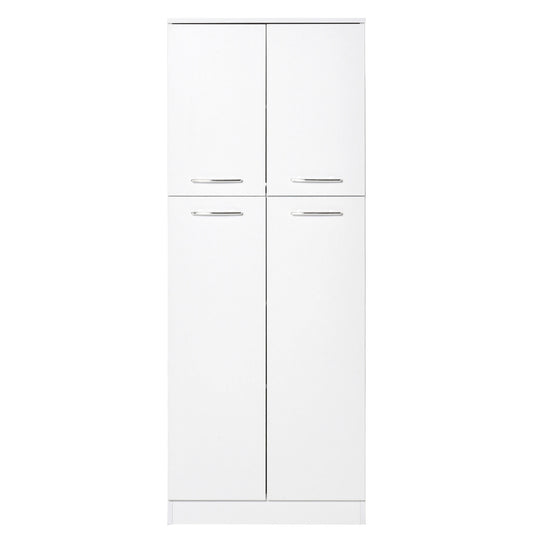 HOMCOM Pantry Cabinet White 61" Tall Freestanding