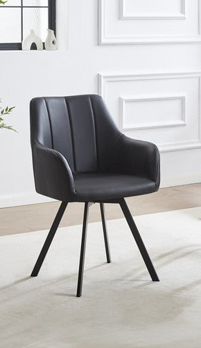 T-1408 C-1413 Dining Table and Velvet Chair Modern Compact Set