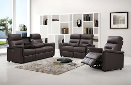 IF-8140 Power Reclining 3-Piece Living Room Set Espresso Leather