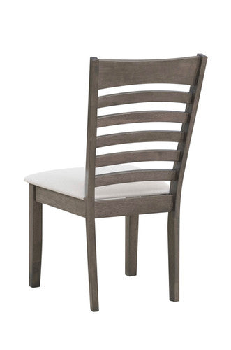 ModernRubber Wood Dining Set, Ladder Back Chairs, Antique Grey