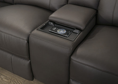 IF-8500 Power Reclining Sectional Sofa Chocolate Leather