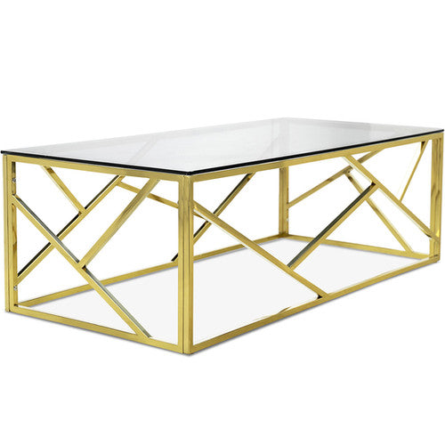 IF-2340/IF-2341 Coffee Table Set with Gold Frame