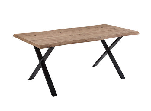 T-1808 C-1820 Dining Table And Chair Set, Live Edge Wood
