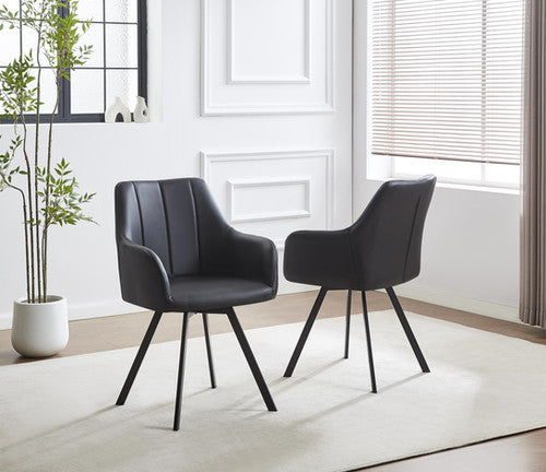T-1408 C-1413 Dining Table and Velvet Chair Modern Compact Set
