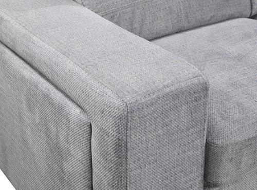 IF-9081 RHF Sofa Bed Sectional Soft Grey Fabric