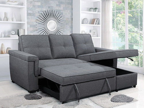 IF-9040 Sofa Bed Sectional Grey Fabric