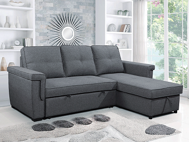 IF-9040 Sofa Bed Sectional Grey Fabric