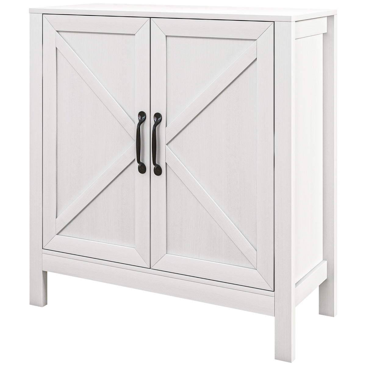 Kitchen Storage Cabinet with Barn Door and Adjustable Shelves – 32"W x 34"H