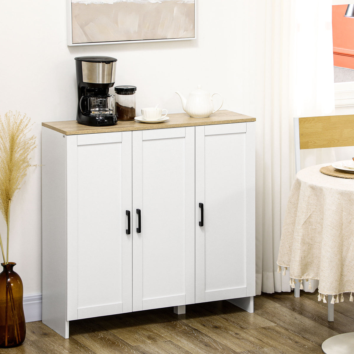 35" Modern Sideboard Cabinet with 3 Doors